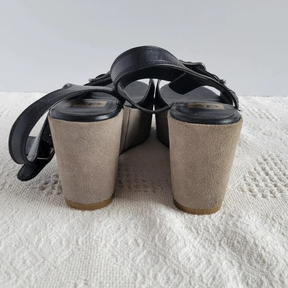 Dolce Vita Strapped Slip On  Suede High Platform Sandal - Picture 3 of 8